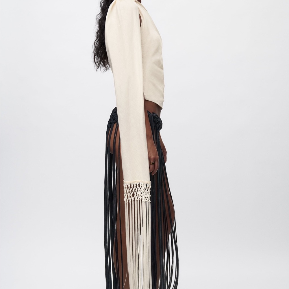 Zara Cream One-Shoulder Top - Picture 10 of 10